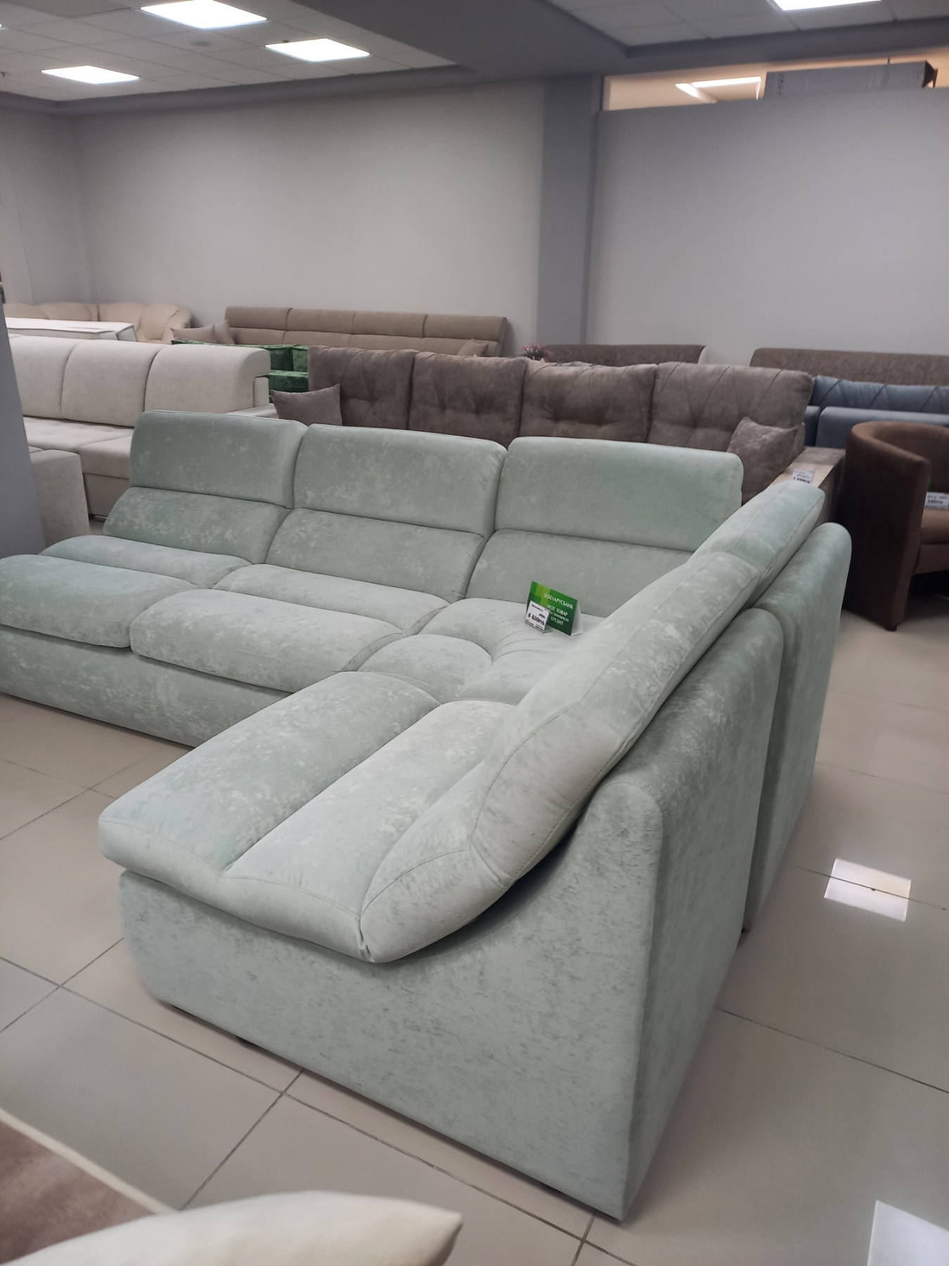 Диваны Рио в наличии. г.Барановичи  Кулимантрейд Д 3093 Небби 029 (нов) Секция 2-160 пума +секция 90 градусов с выдвижным удлинителем+ секция 1-80