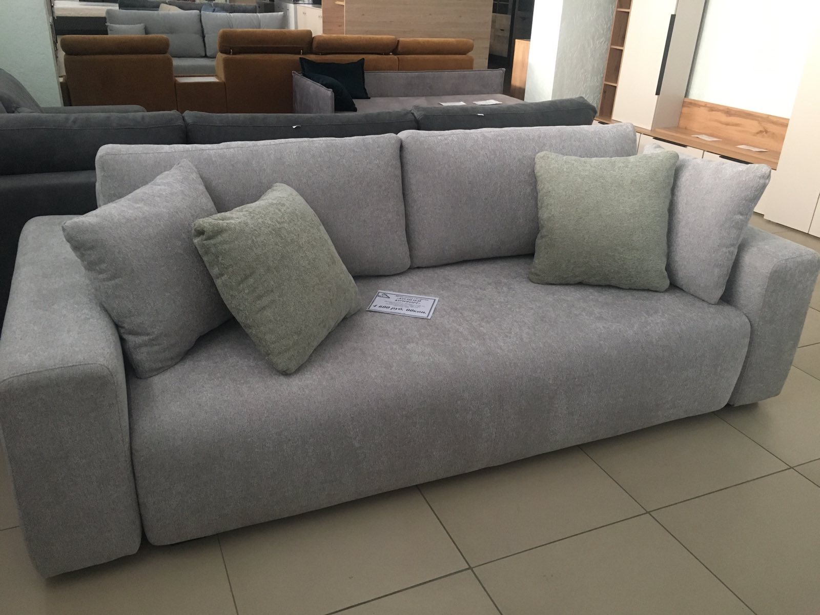 Диваны Колизей Комфорт в наличии. г.Мозырь Лайфмебель  Д 4359 Сафари 01/сафари 12 минт(подушки) тик-так